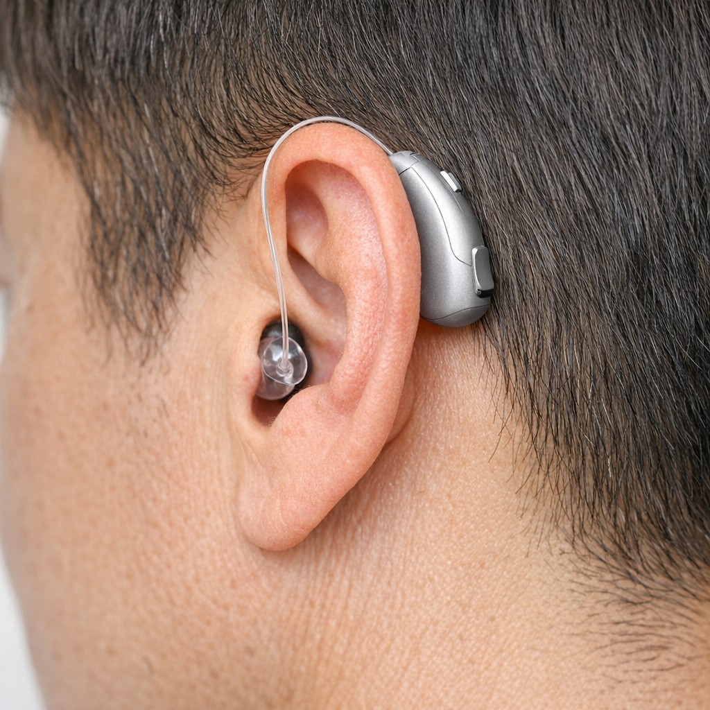 보청기 전문업체 나눔보청기 오픈형보청기 보청기 착용사진